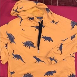 Dinosaur hoodie crop top